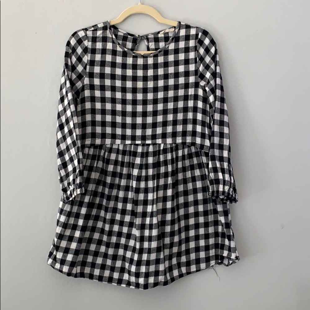 Black and White Gingham Top- S